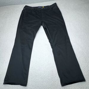 Polo Ralph Lauren Jeans Men 38x30 Black Varick Slim Straight‎ Stretch Pants Pony
